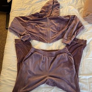 Velour pant set